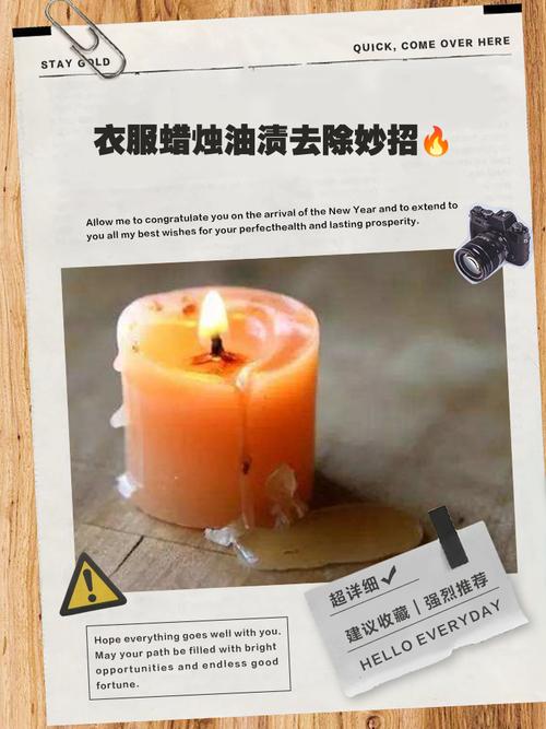 衣服拉链卡住？蜡烛涂抹顺滑技巧​