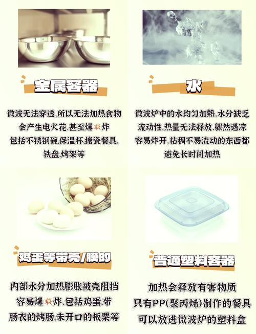 微波炉禁用容器清单