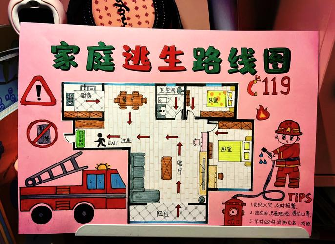 火灾逃生路线？全家熟悉两条路线！