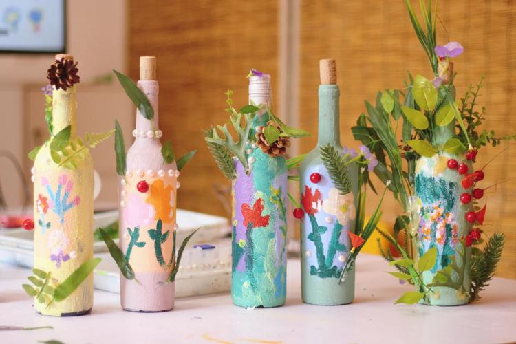 红酒瓶改造！制作个性花瓶